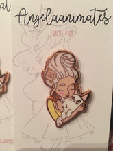 Load image into Gallery viewer, Marie Antoinette and Cat Enamel Pin