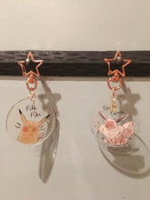 Load image into Gallery viewer, Pika and Eev Acrylic Charm Keychains