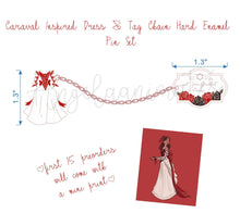 Load image into Gallery viewer, Caraval inspired Dress and Tag Chain Enamel pin