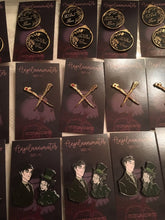 Load image into Gallery viewer, His Dark Prince, Her Dark Flower SJTR Pin set