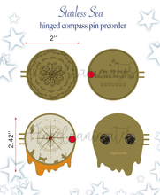 Load image into Gallery viewer, Starless Sea Compass Hinged Pin