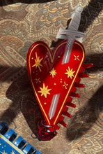 Load image into Gallery viewer, Heart Sword Claw Clip
