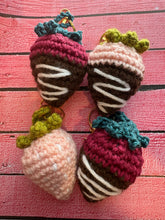 Load image into Gallery viewer, Handmade Crochet Strawberry Keychain
