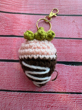 Load image into Gallery viewer, Handmade Crochet Strawberry Keychain
