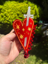 Load image into Gallery viewer, Heart Sword Claw Clip

