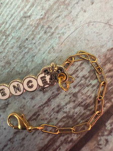 'Violence' Bookish Pet Name Bracelet