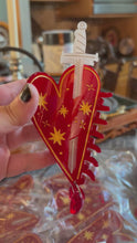 Load and play video in Gallery viewer, Heart Sword Claw Clip
