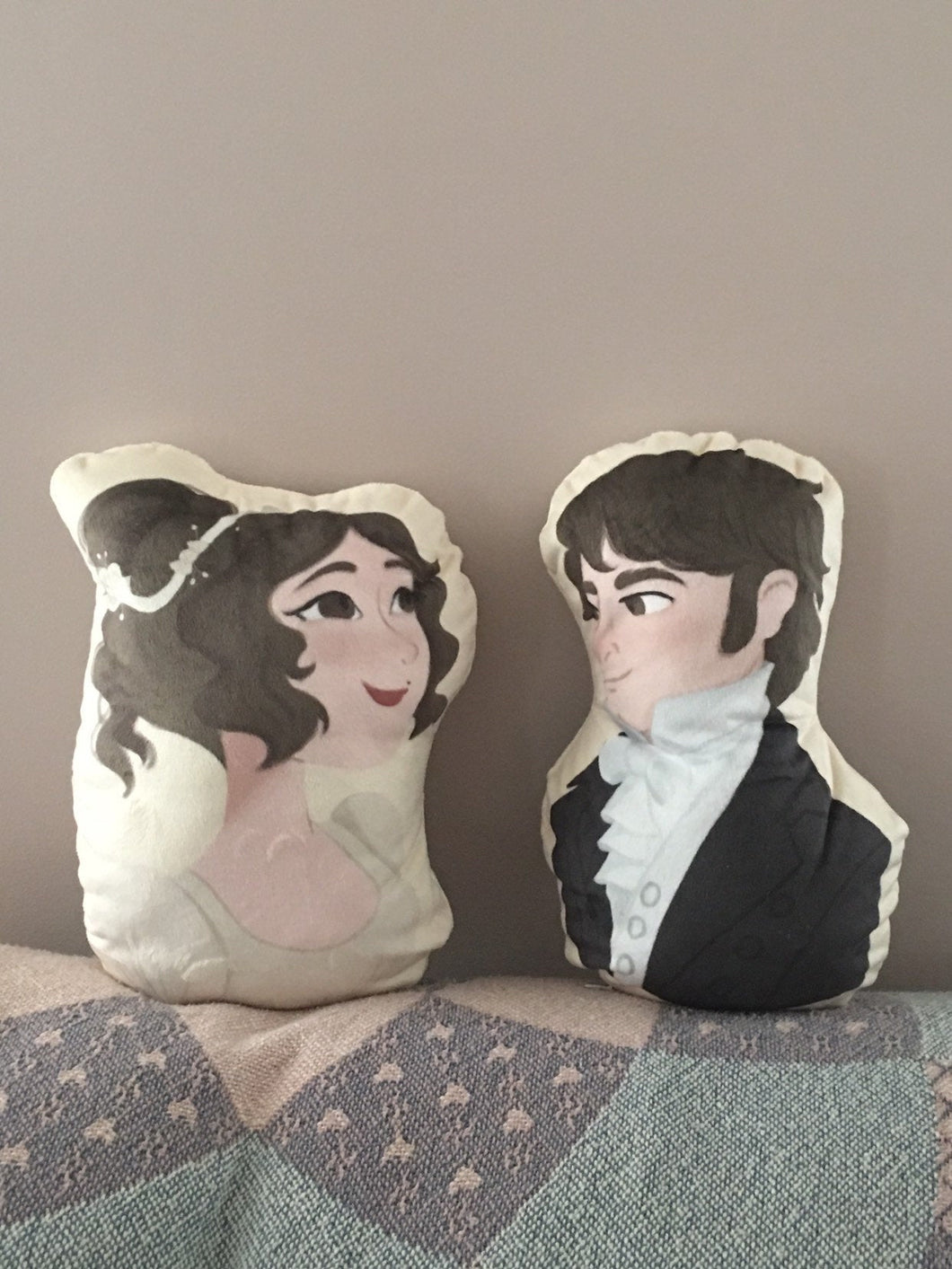 Pride and Prejudice Elizabeth and Darcy Pillow Set