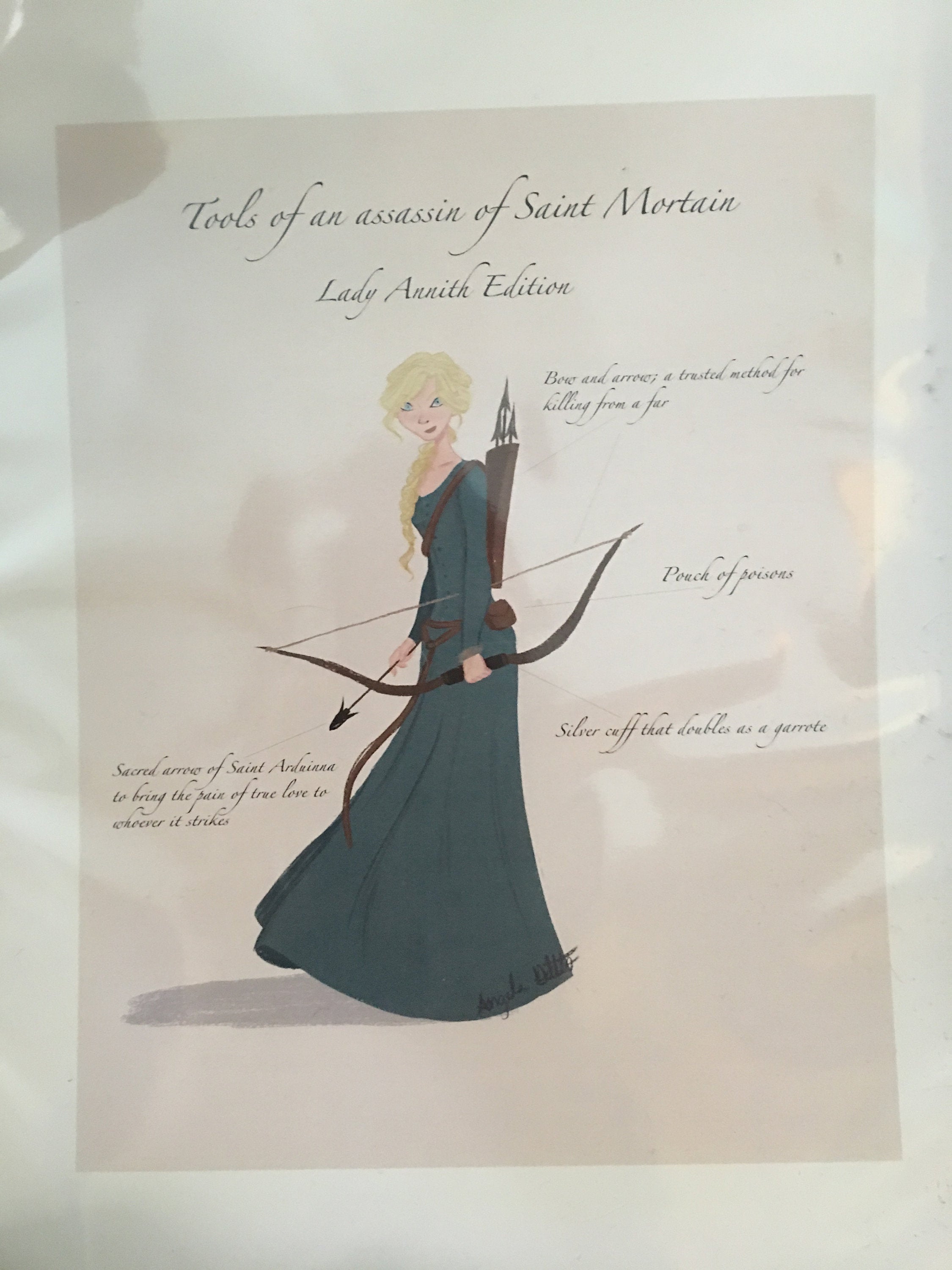 His Fair Assassin Annith Print, Bookish, Bookish Art