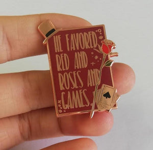 Legendary inspired Red,Roses and Games Pin
